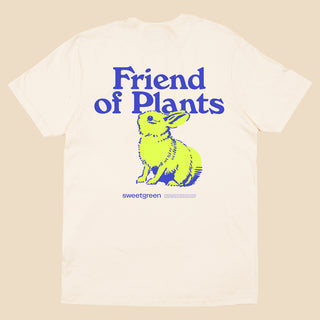 Back of tee with Friend of Plants graphic.